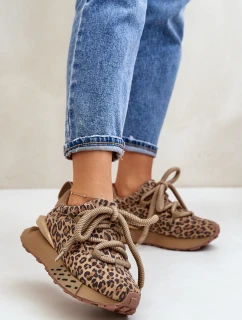 Dámské Zamszové Tenisky Na Platformě S Tlustým Šněrováním Panthera Artiker 55C0135 Hnědé