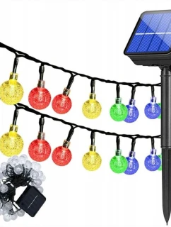 SOLÁRNÍ ZAHRADNÍ SVĚTLO GIRLANDA SOLÁRNÍ ŘETĚZ 4,9 M 40LED MULTICOLOUR