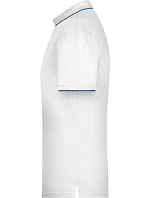Daiber JN 728 Pánské piqué polo s kontrastní légou 02.0728 white/navy