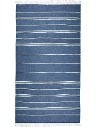The One Towelling Recycled Hamam Towel Hamam ručník "Recycled" 48.1059 navy The One Towelling Recycled Hamam Towel Hamam ručník "Recycled" 48.1059 navy
