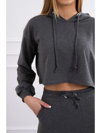 Souprava halenky a sukně v grafitové barvě Souprava halenky a sukně v grafitové barvě