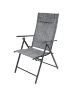 ZAHRADNÍ SEDADLA 57x68x106CM 2xTEXTLINE 7 POLOH SADA S OPĚRKOU HLAVY.2 ks