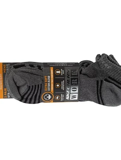 Skechers 3pk Terry Train Work Socks S102684-GRY Šedé 41–46
