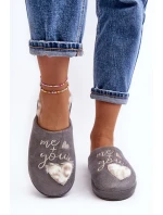 Lesklé dámské pantofle šedé Geraja Lesklé dámské pantofle šedé Geraja