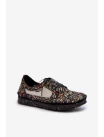 Dámské vzorované polobotky Maciejka 06347-01 Černé