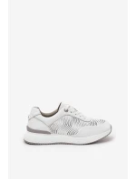 Kožené Sportovní Boty Dámské Sneakers S.Barski LR51-551 Bílé