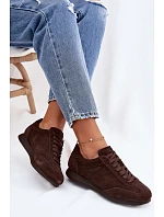 Tenisky z přírodního semiše Big Star TT274226 Čokoládové