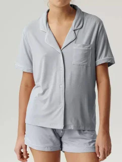 Pyžamo Atlantic NLP-496 kr/r S-2XL dámské rozepínací