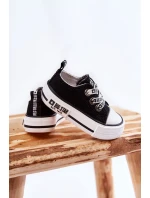 Dětské látkové tenisky BIG STAR KK374049 Černý a bílý Dětské látkové tenisky BIG STAR KK374049 Černý a bílý