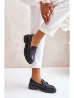 Dámské kožené mokasíny černé Beanika