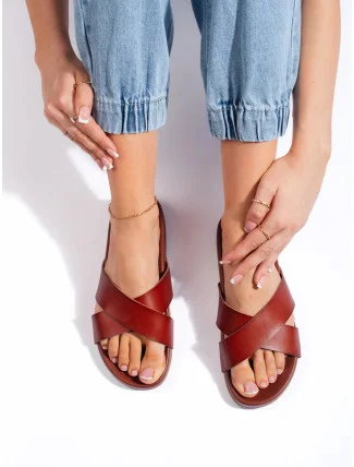 Dámské nazouváky SK-080BR hnědé - Sergio