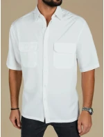 Pánské bílé tričko s krátkým rukávem FashionStreet KX1083