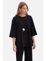 B301 Žebrovaný pletený top - černý B301 Žebrovaný pletený top - černý