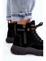 Dámské zateplené semišové kotníkové boty Jailina Trapper Dámské zateplené semišové kotníkové boty Jailina Trapper