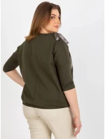 Dámská halenka EM BZ HW 20 478.42P Khaki tmavě zelená - FPrice Dámská halenka EM BZ HW 20 478.42P Khaki tmavě zelená - FPrice