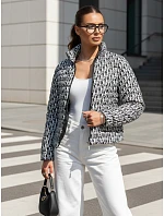 Dámská přechodová bunda se kšiltovkou TY4505 černo-bílá - FashionStreet Dámská přechodová bunda se kšiltovkou TY4505 černo-bílá - FashionStreet