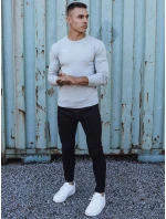 Pánský klasický svetr světle šedý FashionStreet WX2212 Pánský klasický svetr světle šedý FashionStreet WX2212