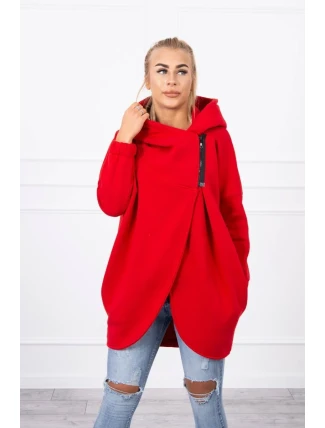 Krátká mikina na zip červená Krátká mikina na zip červená