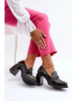 Patentované černé lodičky Terimene s robustními podpatky Patentované černé lodičky Terimene s robustními podpatky