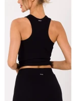 Žebrované pletené legíny M734 černé - Moe Žebrované pletené legíny M734 černé - Moe