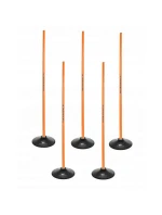 Slalomová překážková dráha 160 cm tyče + základna 1,5 kg oranžová 100866