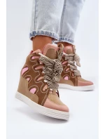 Dámské tenisky na podpatku růžové Leoppa Dámské tenisky na podpatku růžové Leoppa