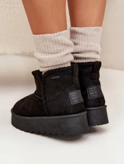 Dámské sněhule na platformě s prošíváním Big Star – černé