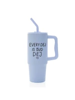 EVERY DEJ IS GUD DEJ - světle modrý cestovní termohrnek 900 ml  
