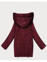 Lekka kurtka damska pikowana z kapturem Goodlookin ciemny czerwony (B8588-27)