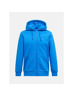 Pánská mikina PEAK PERFORMANCE M Original Small Logo Zip Hood, modrá barva