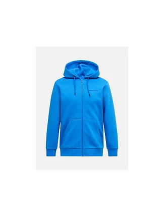 Pánská mikina PEAK PERFORMANCE M Original Small Logo Zip Hood, modrá barva Pánská mikina PEAK PERFORMANCE M Original Small Logo Zip Hood, modrá barva