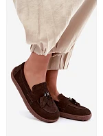 Mokasiny Barefoot z přírodního semiše Zazoo 10220 Hnědé Mokasiny Barefoot z přírodního semiše Zazoo 10220 Hnědé