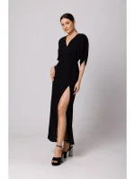 K163 Maxi šaty - černé