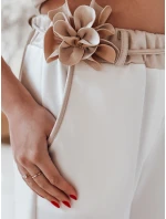 Dámské máslové kalhoty s květinami LEGISSA ecru FashionStreet UY2406 Dámské máslové kalhoty s květinami LEGISSA ecru FashionStreet UY2406