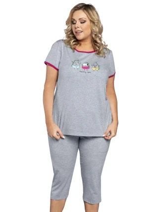 Italian Fashion Tabata cr.r. sp.3/4 barva: melange/amarantová Italian Fashion Tabata cr.r. sp.3/4 barva: melange/amarantová