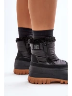 Dámské Sněhule Zateplené Kožešinou Na Zipu Lee Cooper LCJ-24-44-2866 Černé