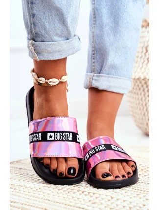 Dámské módní pantofle Big Star - růžové