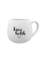 KÁVOHOLIK - bílý keramický hrníček 300 ml