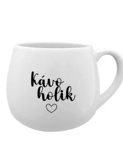 KÁVOHOLIK - bílý keramický hrníček 300 ml