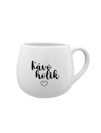 KÁVOHOLIK - bílý keramický hrníček 300 ml