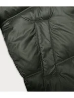 Dámská bunda v army barvě se střihem bubliny S'west (B8190-11) Dámská bunda v army barvě se střihem bubliny S'west (B8190-11)