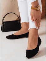 Dámské semišové baleríny s plochým podpatkem GLAMINO černé FashionStreet ZY0763