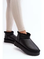 Kožené Dámské Sněžníky Na Platformě Černé Loreley