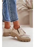 Dámské Polobotky Z Přírodní Kůže Béžové Maciejka 06177-04 Dámské Polobotky Z Přírodní Kůže Béžové Maciejka 06177-04