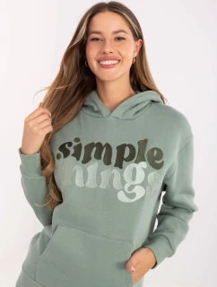 Mikina D10608BC02802A3NO pistácie