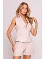 M859 Džínová vesta - béžová