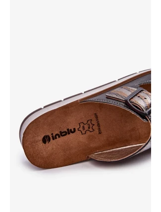 Pohodlné dámské pantofle s přezkami Inblu Black