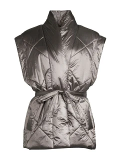 CASALL Mellow Wrap Quilt Vest šedá