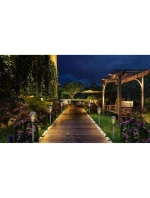 DANCING FLAMES SOLAR LAMP 12 LED SMD 7.5x7.5x46.5CM GREY - 12ks