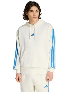 Pánská mikina adidas Essentials 3-Stripes French Terry Hoodie cream KD4901 pánská